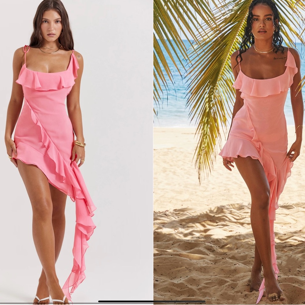 House of CB Pink Ruffle Dress